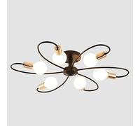 CHCWR Lámpara de Techo Moderna de lámpara, lámpara de Techo de Hierro Forjado Minimalista nórdico, lámpara de lámpara de 3 Colores LED, Accesorio de iluminación de Techo para Habitaciones.