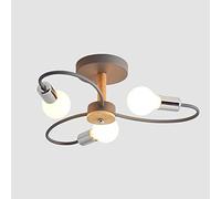 CHCWR Lámpara de Techo Moderna de lámpara, lámpara de Techo de Hierro Forjado Minimalista nórdico, lámpara de lámpara de 3 Colores LED, Accesorio de iluminación de Techo para Habitaciones.