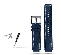 CHCWR Los hombres de la banda de reloj de lienzo adecuado para Timex Compass T2N720 T2N721 T2N739 Banda de reloj de nylon 24x16 mm (color: 10 mm de oro, tamaño: 24-16 mm)