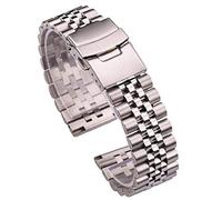 CHCWR Mira correa de acero inoxidable bandas de relojes para mujeres pulsera 18 mm 20 mm 22 mm 24 mm plateado final recto rectificador de la banda de la banda de relojes