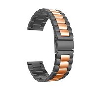 CHCWR Mira la banda de reloj de acero inoxidable de reloj Strap Banda tradicional e inteligente de vigilancia de 20 mm de 22 mm Metal de pulsera de metal /22 mm/plateado Negro