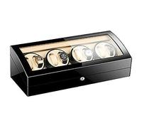 CHCWR Mira la Caja de Relojes, mira la Caja de la bobinadora para Hombres 8+9 de Cuero, Caja de exhibición de bobinadora de Relojes de Madera automática, Caja de Relojes de joyería para Mujeres Reloj