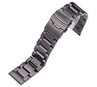 CHCWR Mira la correa de acero inoxidable banda de reloj azul negro de oro negro para hombres de la banda para la banda de relojes 18 mm 20 mm 22 mm 24 mm Accesorios de reloj de 24 mm