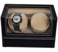 CHCWR Mira Winder Box Watch Winder Winders Automatic 2 Relojes Batería - Veninadora automática de Relojes Negros Dobles