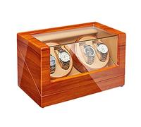 CHCWR Mirar Winder Ward Winder Box 4 para Relojes automáticos Piano Acabado Motor Tranquilo 4 Modo de rotación Configuración de Reloj Lady Man Relojes, D Veninadora con Potencia