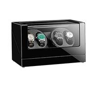 CHCWR Mirar Winder Ward Winder Box 4 para Relojes automáticos Piano Acabado Motor Tranquilo 4 Modo de rotación Configuración de Reloj Lady Man Relojes, D Veninadora con Potencia