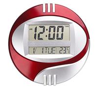 CHCWR Mostrar Reloj de Pared de Pared Digital LCD LCD Moderne Calendar LED Reloj Mudo de la decoración de la Oficina en el hogar (Azul)