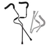 CHCWR Muletas a Las Axilas Plegables livianas con empuñadura ergonómica, Altura Ajustable-saluminio Caminando para Hombres Mujeres y Adolescentes, Altura aplicable: 150-190 cm