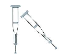 CHCWR Muletas de Aluminio en axilería (1 par), muletas para Adultos Ajustables para Caminar, Accesorios médicos livianos, Aniversario de Palos para Caminar sin Deslizamiento (Tamaño: L.)