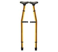 CHCWR Muletas para Adultos para la axila médica Pesada, Caminante de muletas de diseño en Negrita con Altura Ajustable, aleación de Aluminio de súper Carga de Carga, Dorado de Moda