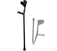 CHCWR Muletas para el antebrazo para Adultos, muletas Plegables, Negro Plateado, Palo para Caminar Ajustable, Mango ergonómico/Negro/1 par (Plateado 1 Pieza)