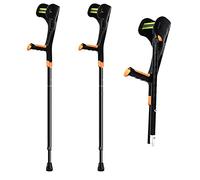 CHCWR Muletas Plegables para el antebrazo de Adultos, muletas de Manguito Abierto Ajustables livianos, diseño ergonómico con Tapa del pie no Deslizante, Adecuado para la Altura 148-190cm/ 4 '8'