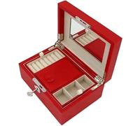 CHCWR Organizador de joyería Joyería Joyería Joyería Lockable Organizador de joyeros reflejados Anillos de Viajes Rings Cabecillo Joyería Joya de Joyas para Mujeres