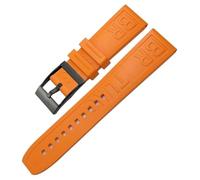 CHCWR Para correa para superocense/brazalete de navitimer/avenger 20 mm 22 mm 24 mm rojo rojo naranja Fluoro Watchs de goma de goma