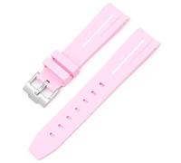 CHCWR Para el reloj lunarswatch curvado sin correa de goma de gap para la serie de planetas omega swatch series lunar mercury correa de goma curvada para mujeres de 20 mm.