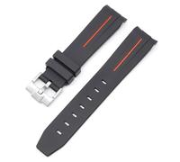CHCWR Para el reloj lunarswatch curvado sin correa de goma de gap para la serie de planetas omega swatch series lunar mercury correa de goma curvada para mujeres de 20 mm.