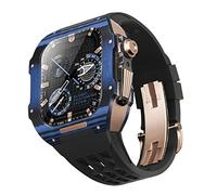 CHCWR Para la banda 9 8 7 6 SE 5 4 Serie 44 mm Kit de modificación de la banda de 45 mm de 45 mm, accesorios de reemplazo de la banda de relojes de goma de fibra de fibra de carbono