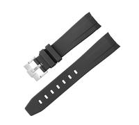 CHCWR Para la banda de reemplazo de relojes de Omega Speedmaster curvado sin correa de goma de gapas mujeres 20 mm 21 mm 22 mm Bandas de reloj de oro plateado Rose negro Hebilla