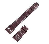 CHCWR Para la banda de reloj Portugieser Pilot de IWC Mark 21 mm 22 mm Genuine Leather Watch Strap Bamboo Grain Rivets Watchble Silver Hebilla