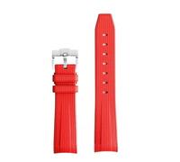 CHCWR Para Omega X Swatch Joint Moonswatch Strap Seamaster 300 Hombres Mujeres de 20 mm de silicona de goma Pulsera de la pulsera curva de la mano