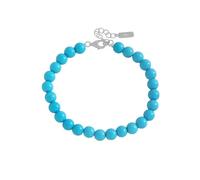 CHCWR Piedra sintética 925 Pulsera de plata esterlina Bolas redondas hechas a mano Joyería fina ajustable