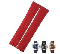 CHCWR Pin de metal de goma de metal 21 mm Band de reloj para Patek 5167a 5167r Aquanaut Philippe PP Brown Pulseras impermeables