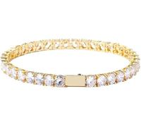 CHCWR Pulsera de tenis moissanite certificada de oro de 18k, recorte brillante y brillante, joyas de novia y boda