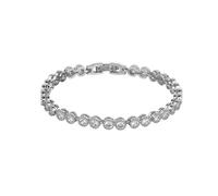 CHCWR Pulsera moissanita de corte redondo de oro de 18k, pulsera de enlace de mujer, regalo de moda para ella