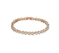 CHCWR Pulsera moissanita de corte redondo de oro de 18k, pulsera de enlace de mujer, regalo de moda para ella