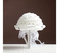 CHCWR Ramos de flores de boda de 1/2/4/6 piezas de 10 pulgadas para novia, dama de honor, ramos de rosas falsas, arreglos florales con diamantes y cintas suaves para decoración de boda