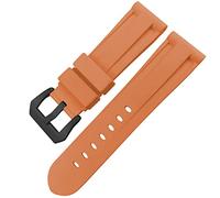 CHCWR Reloj de goma con broche de mariposa 24 mm 26 mm para reloj deportivo Silicona colorida sumergible luminor/camuflaje gris negro 2/24 mm