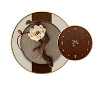 CHCWR Reloj de Pared Naturaleza decoración de Arte doméstico Relojes Redondos de Pared para Estudio Sala de Estar Dormitorio Obras de Arte Hotel silencioso no Ticking