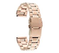 CHCWR Reloj Strap Banda de reloj de acero inoxidable universal 18 mm 20 mm 22 mm de 24 mm Ratio de reemplazo Banda de seguridad Pulsera de hebilla de hebilla Pulsera plateada de oro negro