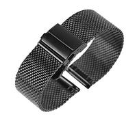 CHCWR Reloj Strap Black/Plate/Rose Golden 18 mm/20 mm/22 mm Boda de reloj Mole de acero inoxidable pliegue sobre pulsera de reemplazo de relojes de revestimiento