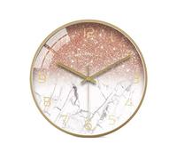 CHCWR Relojes de Pared Decorativos Moderno Minimalista Luz Personalizada Decoración de Lujo Reloj Sala de Estar Sala de Estar silenciosa y Moderna Reloj de Pared Moderna, 10 Pulgadas, Gris