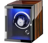 CHCWR Relojes y Joyas Automático Reloj Caja con Luces Coloridas Almohadas de Reloj Ajustables para Pintura de Pintura de Piano