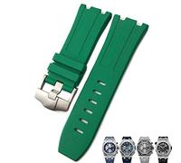 CHCWR Soft FKM Fluoro Rubber Watch Banda de 28 mm para la correa AP Audemars Piguet Royal Oak Offshore Diving Wating Watch Sports Band (color: blanco, tamaño: 28x24 mm)