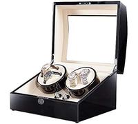 CHCWR Veninador de Reloj de rotación automática de Relojes mecánicos, Modo 4 y Motor de Silencio, Caja de Almacenamiento 4+6 con Bloqueo y Llave de Seguridad (Blanco Rojo)