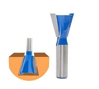 CHCYWJGJ Broca de enrutador de cola de milano de 1-1/8 pulgadas, 1/2 vástago medio ciego y a través de cola de milano, herramienta de corte de juntas de madera para hacer cajas, cajones, cofres para grabar, enrutador, cabezal de cepillado, cortador de madera, herramientas de carpintería, herramienta de corte de tallado