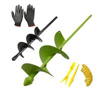 CHCYWJGJ Broca de taladro mejorada de 2 piezas para plantar 2 x 9 pulgadas y excavadora de 4 x 16 agujeros para cualquier taladro hexagonal, broca en espiral de jardín para arena/húmeda/seca SOI