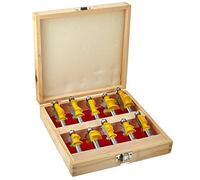 CHCYWJGJ Juego de 10 brocas de moldura arquitectónica para enrutador de 1/2 vástago, base de carcasa CNC, línea CNC, cortadores de carpintería, fresado de carpintería, fresado de cincel para