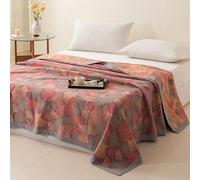 CHDGSJ Colcha Reversible de Ginkgo, Manta Ligera de algodón con Hoja de Ginkgo, núcleo de edredón de Ginkgo tamaño King Queen Twin para Todas Las Estaciones(D,220X240cm)