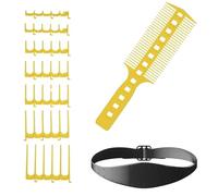 Chdnhe Guía de corte de pelo | Kit de corte de pelo profesional para | hombres profesionales, plantilla de banda portátil de corte de pelo, 7 accesorios de dientes de peine y peine