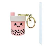 Chdnhe Llavero De Vaso Bubble Lindo Mini Bubble Tea Con Pajita
