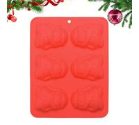 Chdnhe Moldes De Caramelo De Navidad | Utensilios De Silicona Para Hornear De 6 Cavidades | Para Hacer Gominolas - Para Reposteros Caseros Y Principiantes En Cocina Amantes De Postres Y