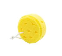 CHDWEY Cepillo corporal Hangable Round BathSponge Scrubber Bath Scrub Sponge Honeycomb Foaming Body Cleaning Bath Products(Yellow)