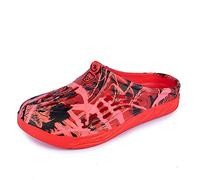 CHDWEY Chanclas para Hombre Hombres Sandalias de Verano for Deportes de Playa Mujeres Masculinas Slip-on Zapatos Zapatillas Hembra Macho luz Zapatos de Jalea(Red,9.5)