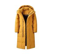CHDWEY Chaqueta Acolchada para Hombre Winter Down Jacket Men's Winter Coat Knee-Deep Warm Men's Jacket(Yellow,5XL)