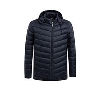 CHDWEY Chaqueta acolchada para hombre y hombre, chaqueta de otoño e invierno, con capucha, con cremallera, ligera, resistente al viento, mullida, cálida, para primavera (XXL)