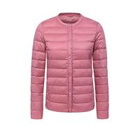 CHDWEY Chaqueta de plumón para mujer Abrigo ligero de invierno para mujer, chaquetas de plumón a prueba de viento, abrigos de plumón mullidos portátiles sin cuello, ropa de abrigo cálida para mujer(Pi